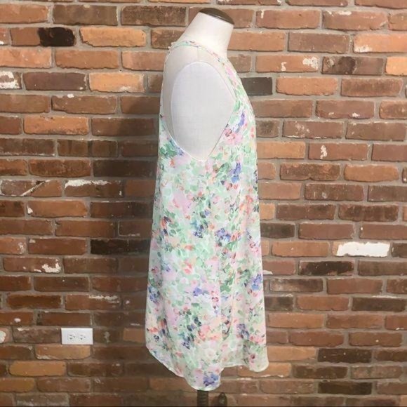 ASTR Womens Floral Sleeveless Trapeze Swing Dress Size Small Halter Summer - Picture 4 of 6